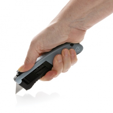 Logotrade promotional product image of: RCS certified recycled plastic Auto retract safety knife