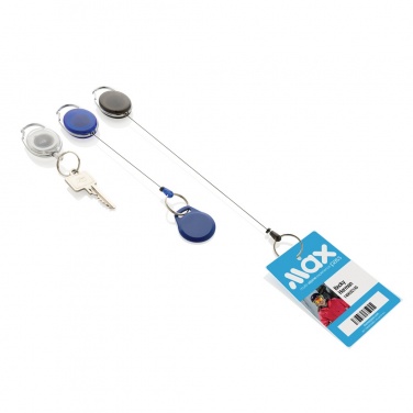 Logo trade corporate gift photo of: RCS recycled ABS roller clip keychain