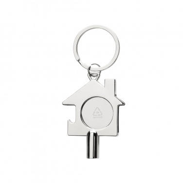 Logo trade promotional products image of: RCS recycled zinc alloy 3 in 1 keychain