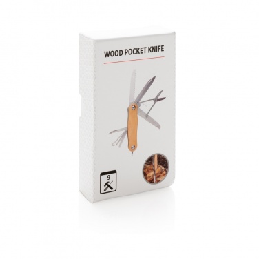 Logo trade promotional gifts image of: Wood pocket knife