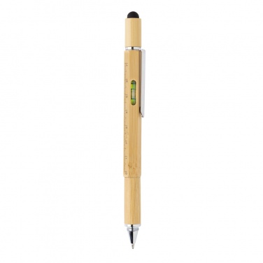 Logo trade promotional product photo of: Bamboo 5-in-1 toolpen
