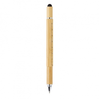 Logotrade promotional giveaway image of: Bamboo 5-in-1 toolpen