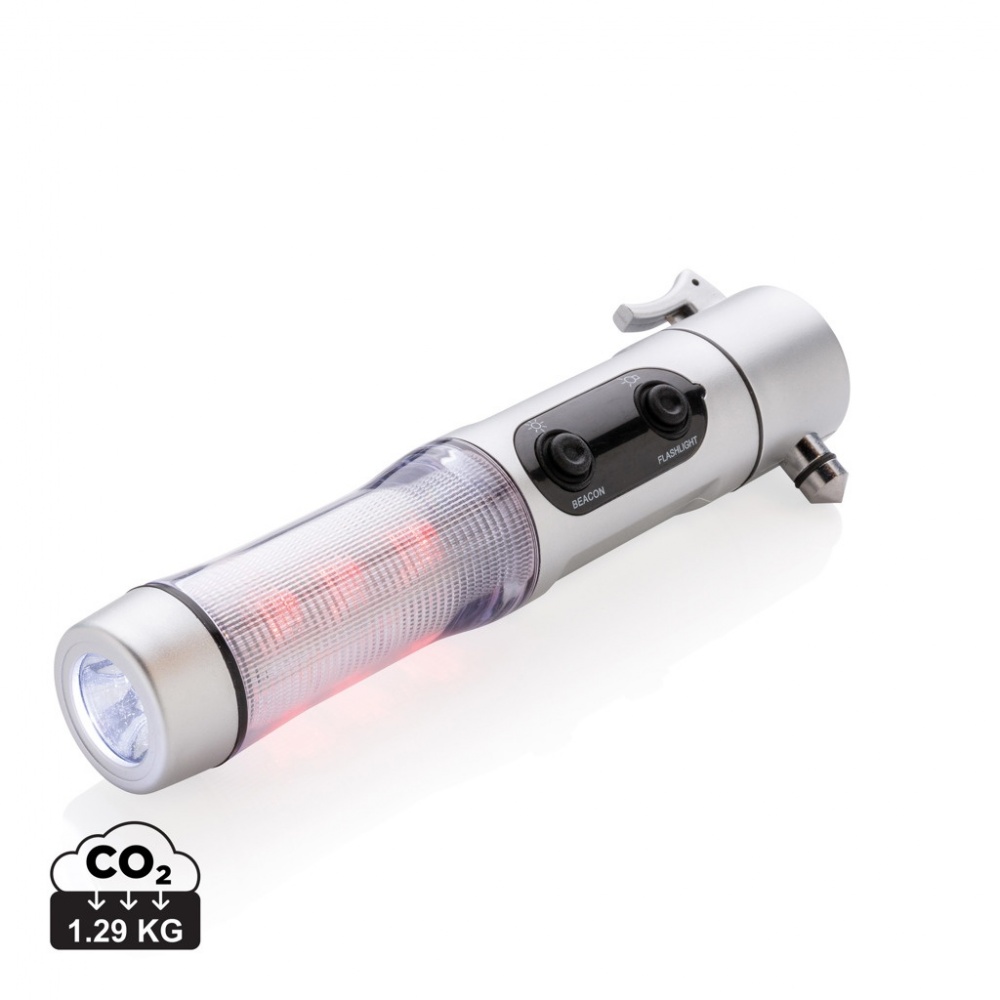 Logo trade promotional items picture of: Emergency light with hammer