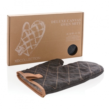 Logo trade advertising products picture of: Deluxe canvas oven mitt