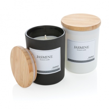 Logo trade promotional gifts picture of: Ukiyo deluxe scented candle with bamboo lid