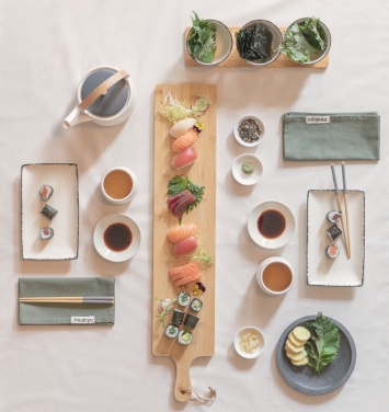 Logo trade promotional merchandise picture of: Ukiyo 3pc serving bowl set with bamboo tray