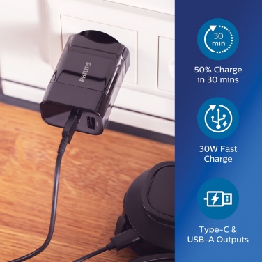 Logo trade promotional giveaway photo of: Philips ultra fast PD wall charger