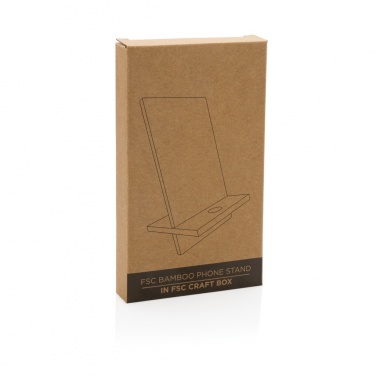 Logotrade promotional product image of: Bamboo phone stand in kraft box