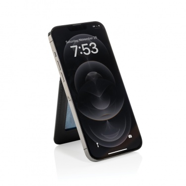 Logotrade promotional giveaway image of: Magstand RCS recycled PU magnetic phone wallet with stand