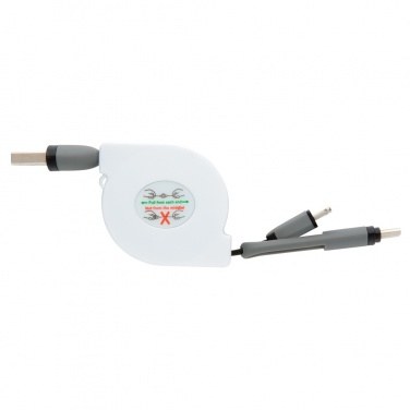 Logo trade promotional item photo of: 3-in-1 retractable cable