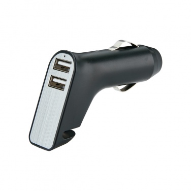 Logotrade corporate gift image of: Dual port car charger with belt cutter and hammer