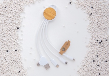 Logo trade promotional items picture of: RCS recycled plastic Ontario 6-in-1 round cable