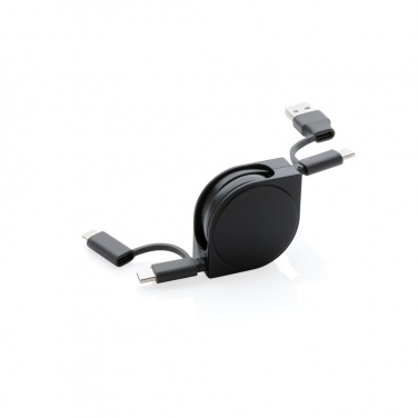 Logo trade promotional giveaway photo of: RCS standard recycled plastic and TPE 6-in-1 cable
