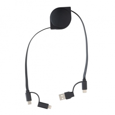 Logo trade promotional merchandise photo of: RCS standard recycled plastic and TPE 6-in-1 cable