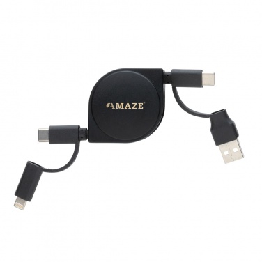 Logotrade promotional item image of: RCS standard recycled plastic and TPE 6-in-1 cable