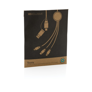Logotrade advertising product image of: Terra RCS recycled aluminium 120cm 6-in-1 cable