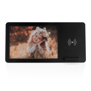 Logo trade business gifts image of: 5W Wireless charger and photo frame