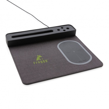 Logo trade promotional gifts picture of: Air mousepad with 5W wireless charging and USB