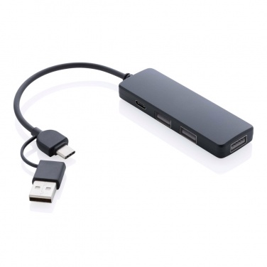 Logotrade business gifts photo of: RCS recycled plastic USB hub with dual input