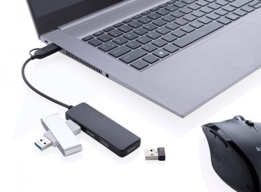 Logotrade advertising product picture of: RCS recycled plastic USB hub with dual input