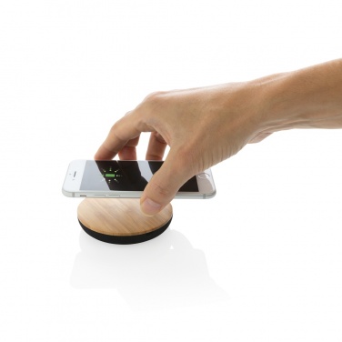 Logo trade business gift photo of: Bamboo X 5W wireless charger