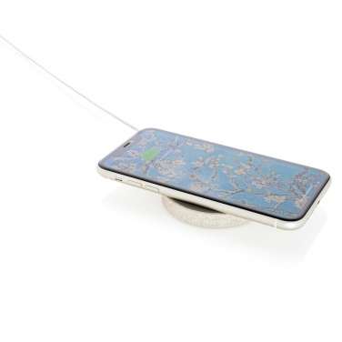 Logotrade advertising product picture of: Wheat Straw 5W round wireless charging pad