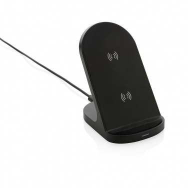 Logo trade advertising products image of: RCS recycled plastic double coil wireless stand 15W