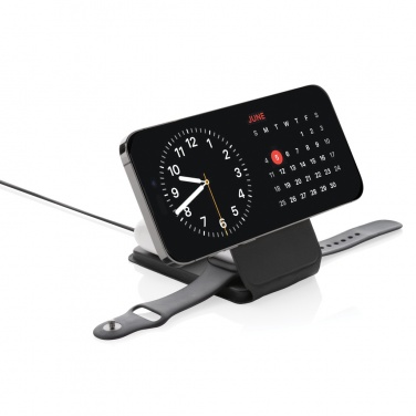 Logo trade corporate gifts image of: Swiss Peak RCS rPU 15W  3-in-1 magnetic wireless charger