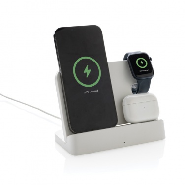 Logotrade promotional giveaways photo of: Joltz RCS recycled plastic dual 15W charger with iWatch slot