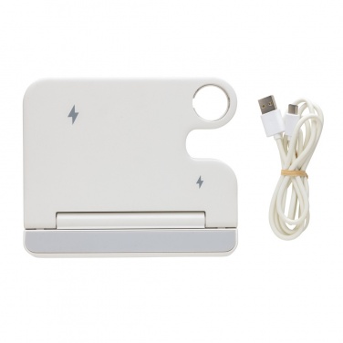 Logo trade advertising product photo of: Joltz RCS recycled plastic dual 15W charger with iWatch slot