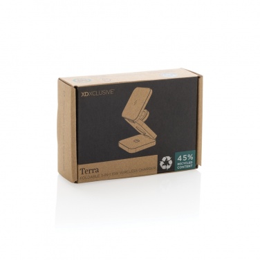 Logo trade promotional product photo of: Terra RCS recycled aluminum foldable 3 in 1 15W charger