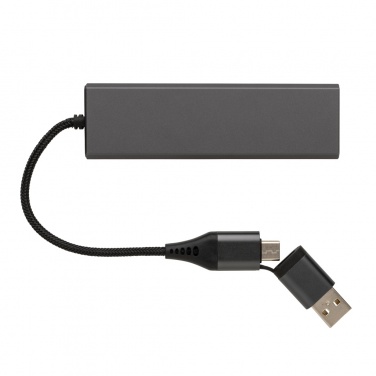 Logotrade business gifts photo of: Terra RCS recycled aluminium hub with 3 USB ports