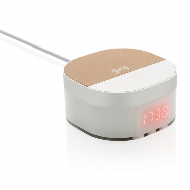 Logo trade promotional gift photo of: Aria 5W Wireless Charging Digital Clock