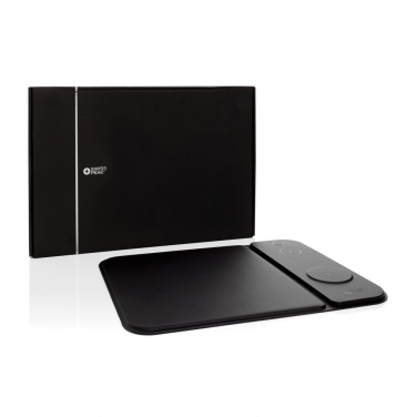 Logo trade promotional gift photo of: Swiss peak RCS recycled PU 15W 3 in 1 charging mousepad