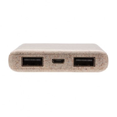 Logotrade business gifts photo of: Wheat Straw 5.000 mAh Pocket Powerbank