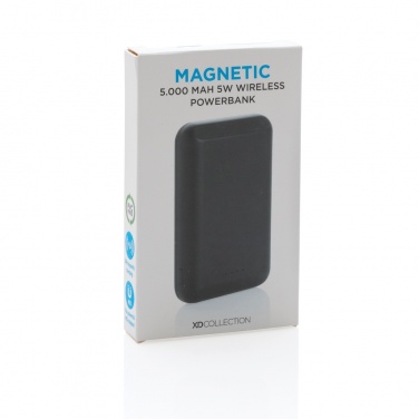 Logo trade promotional item photo of: Magnetic 5.000 mAh 5W wireless powerbank
