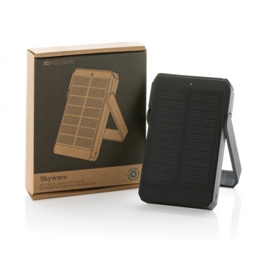Logotrade promotional gifts photo of: Skywave RCS rplastic solar powerbank 5000 mAh 10W wireless