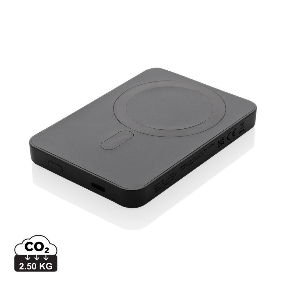 Logotrade promotional item picture of: Magnetix RCS recycled plastic 5000 mah magnetic powerbank