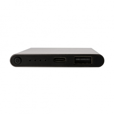 Logo trade promotional items picture of: RCS recycled plastic/aluminum 4000 mah powerbank with type C