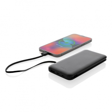 Logo trade corporate gifts image of: Lockhart RCS recycled plastic 10.000 with integrated cables