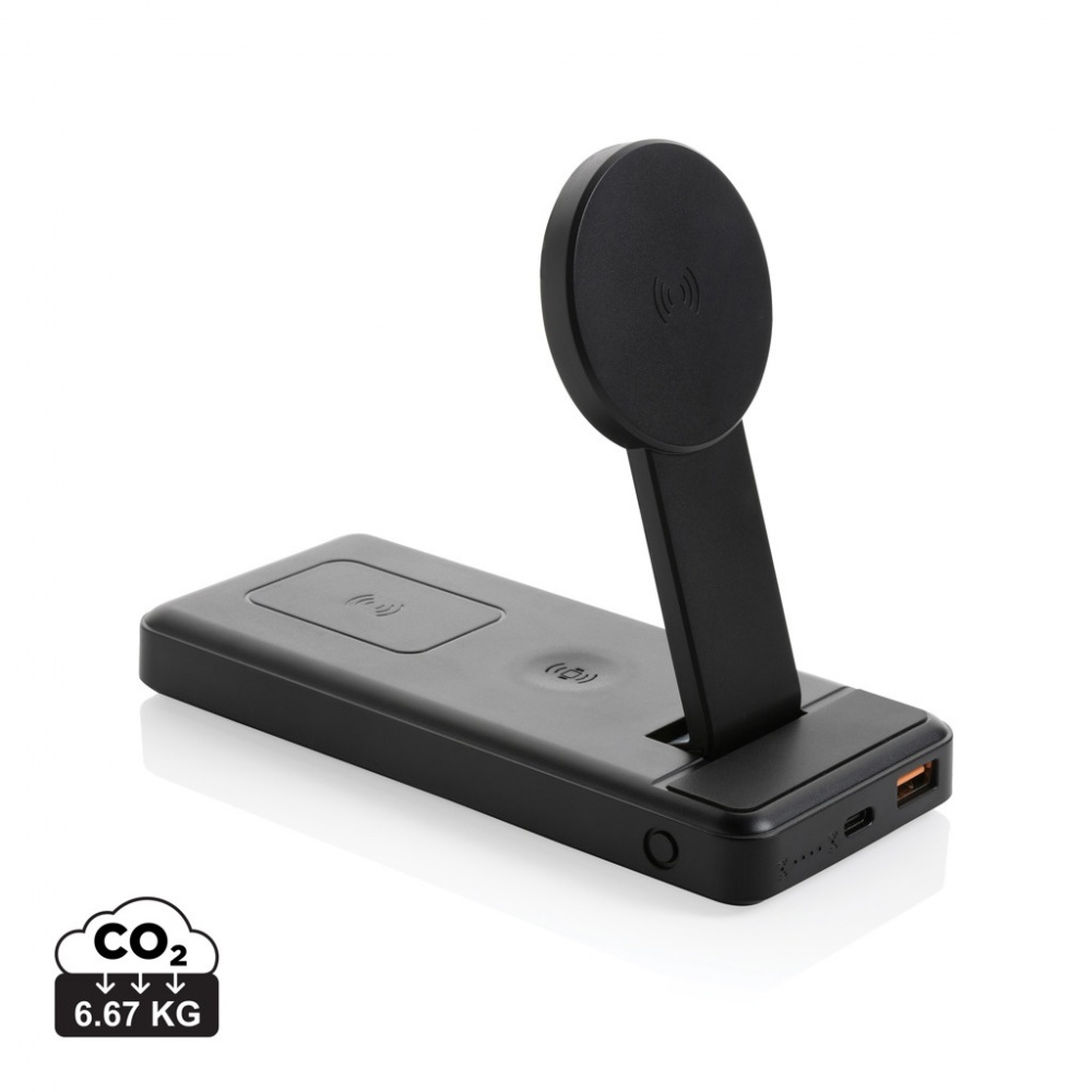 Logotrade promotional merchandise picture of: Fenwick RCS recycled plastic 10000mah  3 in 1 fast powerbank