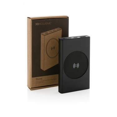 Logo trade promotional products picture of: Terra RCS recycled aluminium 5000 mAh powerbank 5W wireless