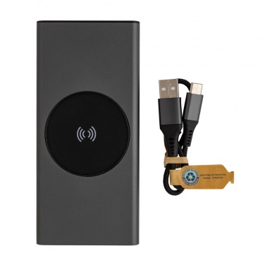 Logo trade promotional item photo of: Terra RCS recycled 18W aluminium 10000 powerbank 10W