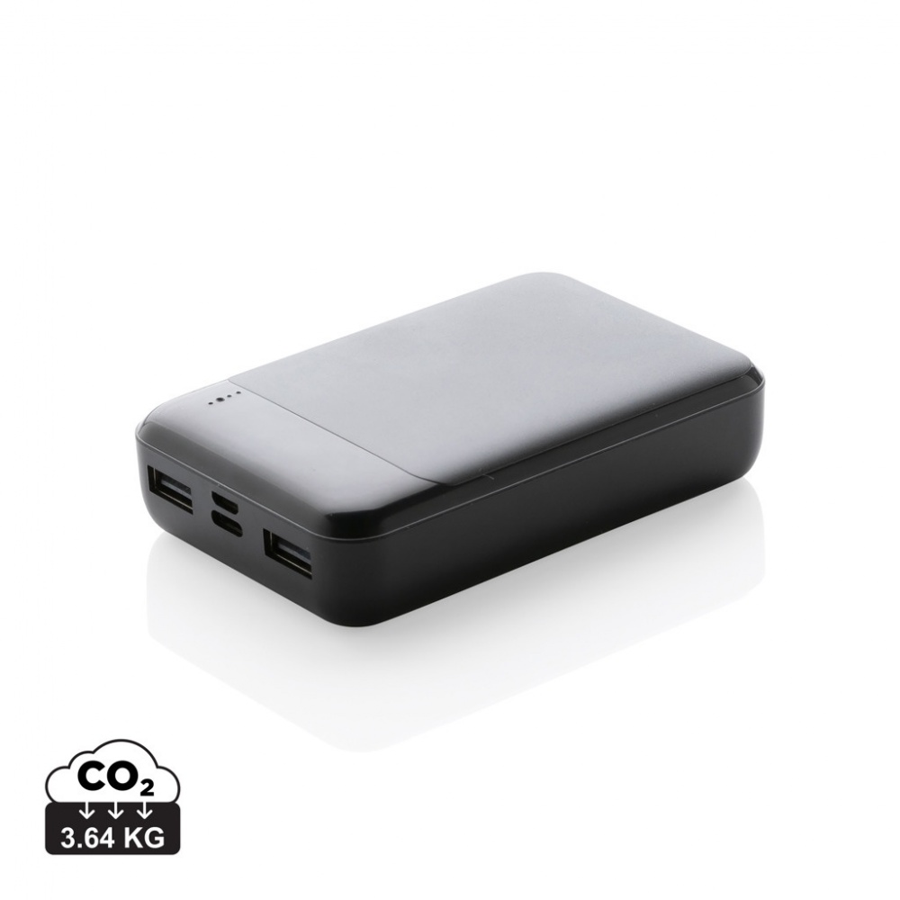 Logo trade promotional merchandise picture of: RCS standard recycled plastic 10.000 mAh powerbank