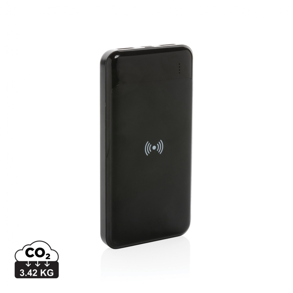 Logotrade promotional giveaway image of: RCS standard recycled plastic wireless powerbank