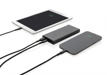 Logo trade business gift photo of: Terra RCS recycled 18W aluminium powerbank 10.000 mAh