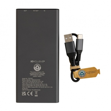 Logotrade promotional giveaway image of: Terra RCS recycled 18W aluminium powerbank 10.000 mAh
