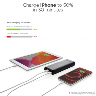 Logo trade promotional gifts image of: Urban Vitamin Pasadena 20.000 mAh 18W PD powerbank
