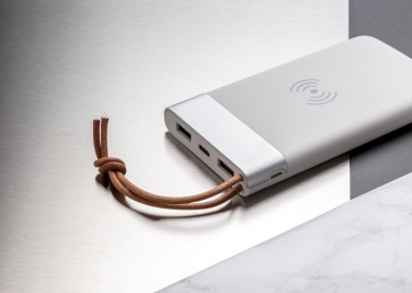 Logo trade promotional giveaway photo of: Aria 8.000 mAh 5W wireless charging powerbank