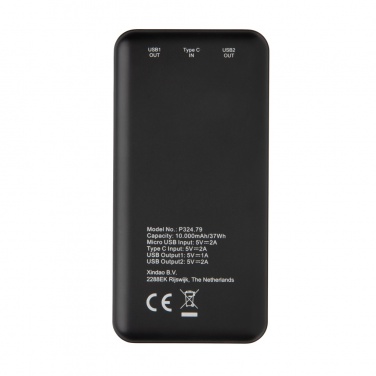 Logo trade promotional product photo of: High Density 10.000 mAh Pocket Powerbank